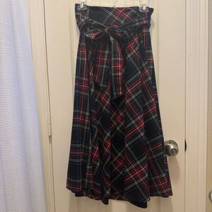 Francesca’s plaid midi skirt